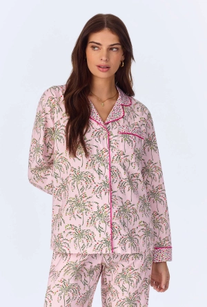 Willow Long Sleeve Classic Woven Cotton Poplin PJ Set