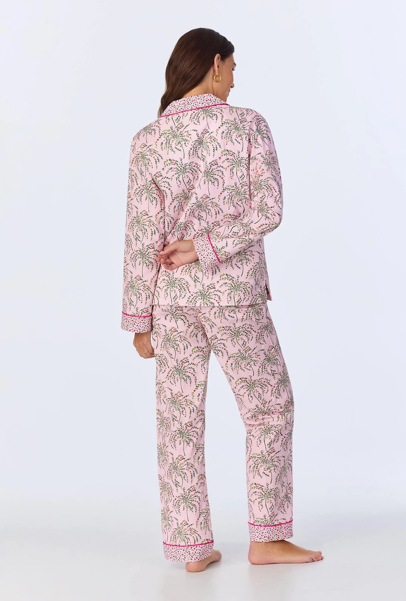 Willow Long Sleeve Classic Woven Cotton Poplin PJ Set