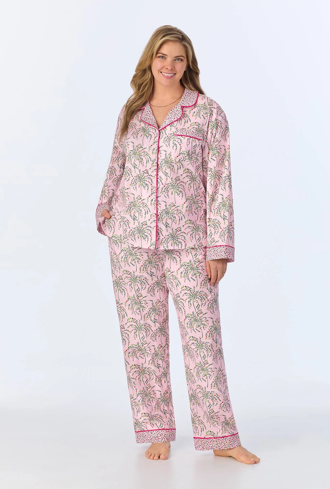 Willow Long Sleeve Classic Woven Cotton Poplin PJ Set