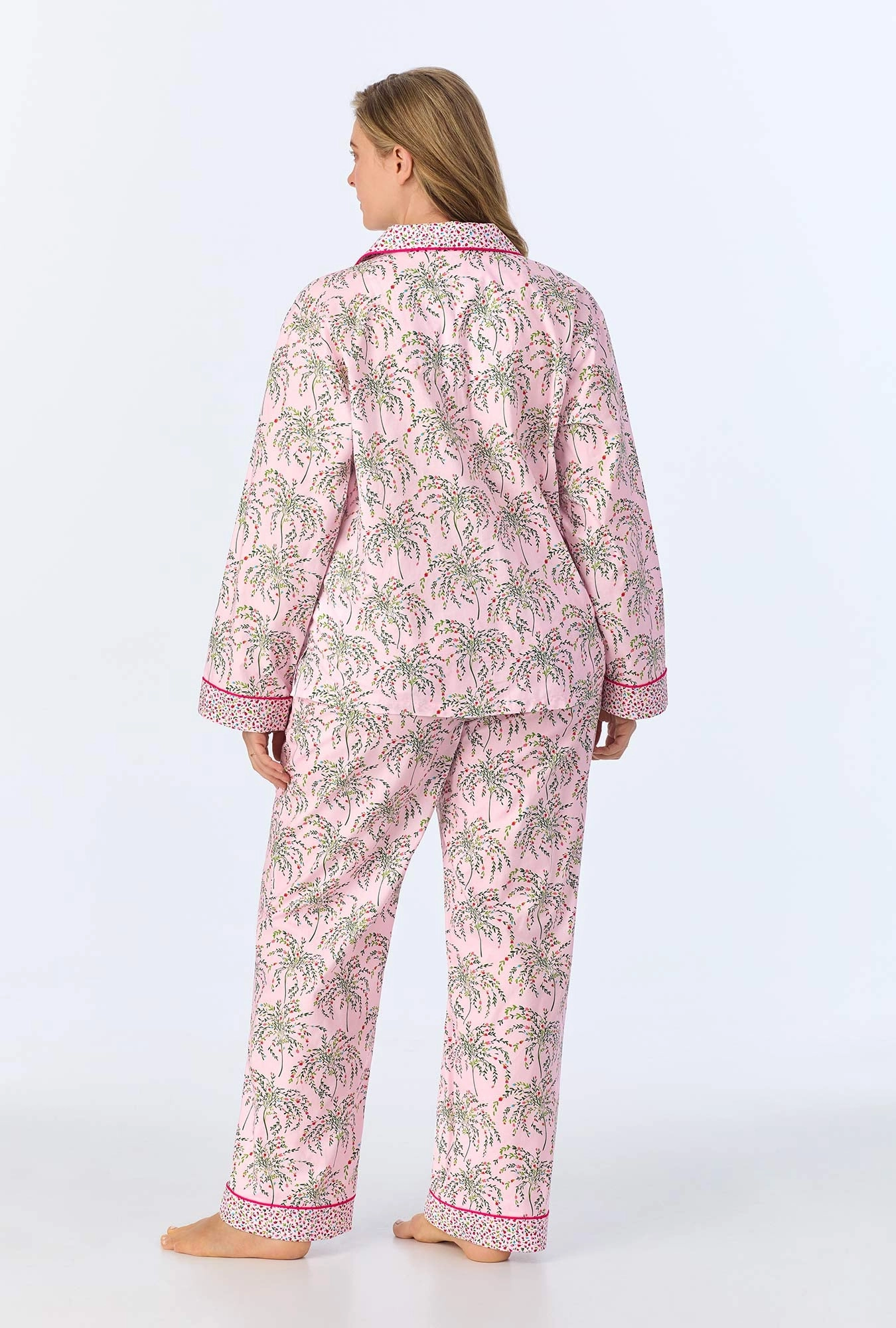 Willow Long Sleeve Classic Woven Cotton Poplin PJ Set