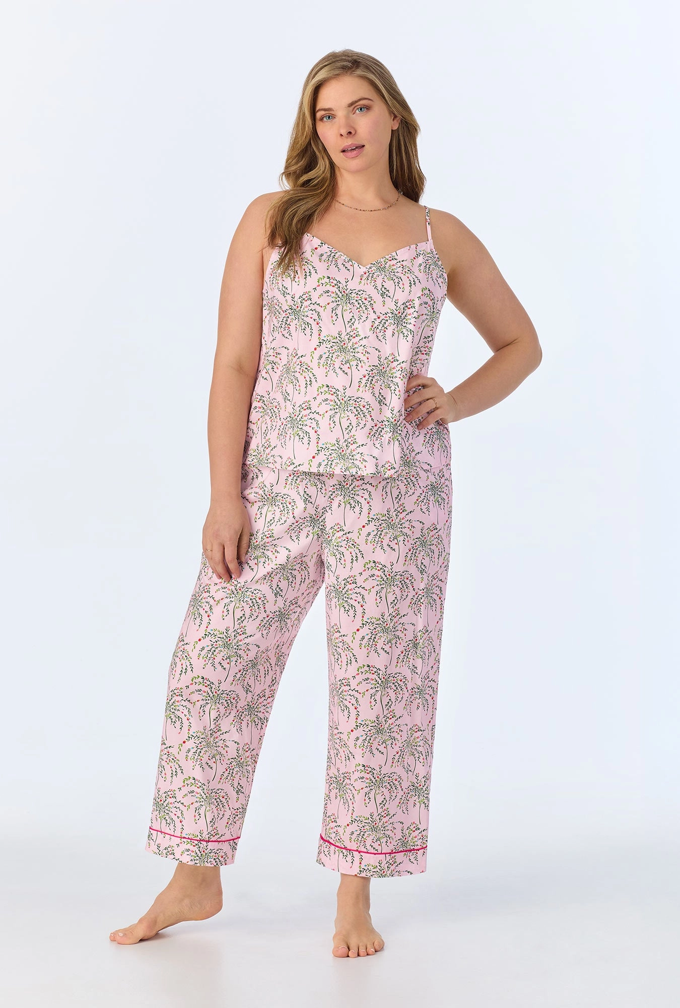 Willow Tank Woven Cotton Poplin Cropped PJ set