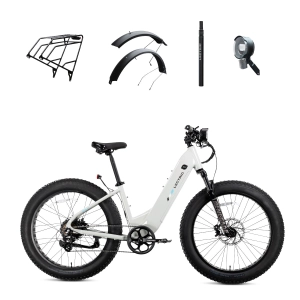 XPeak Step-Thru 2.0   FREE Rear Rack, Fenders, Elite Headlight, Suspension Seat Post ($316 Value)