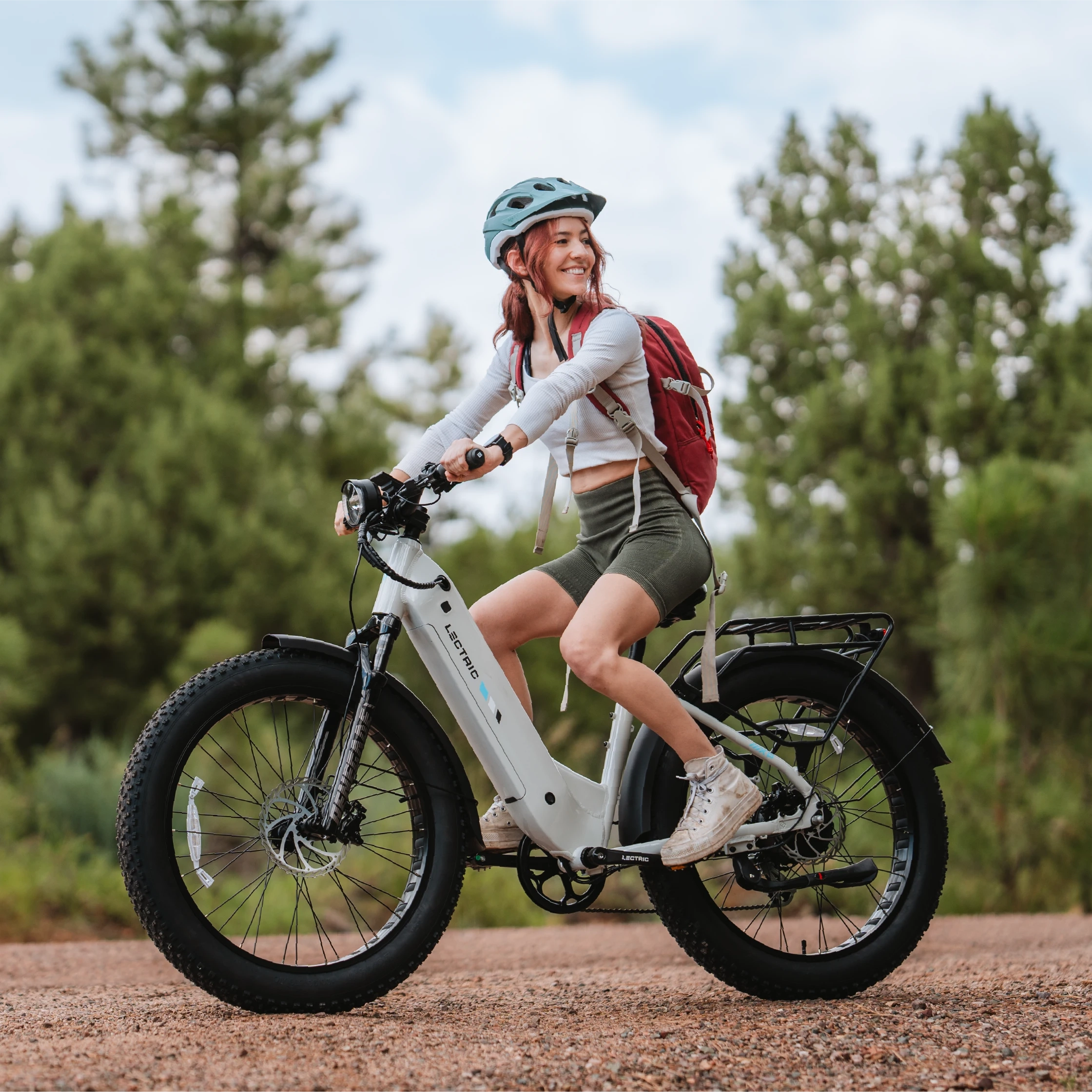 XPeak Step-Thru 2.0   FREE Rear Rack, Fenders, Elite Headlight, Suspension Seat Post ($316 Value)